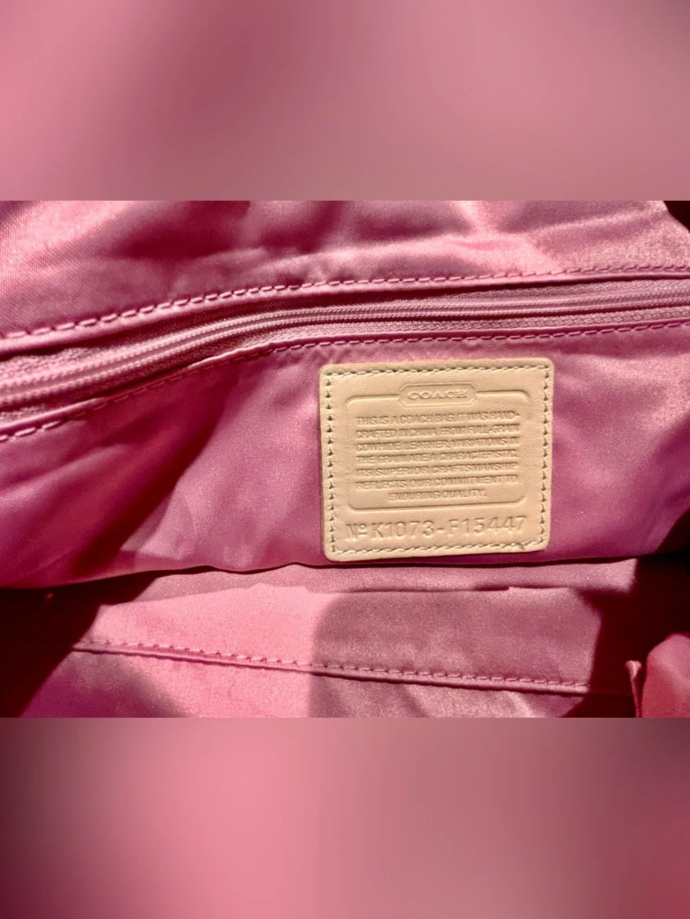 Coach Cream Leather Satchel with Gold Hardware
